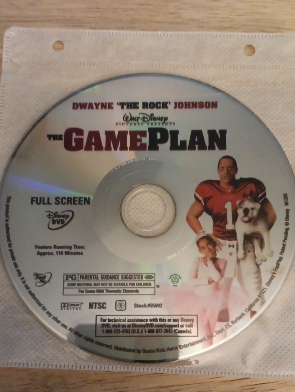 The Game Plan DVD *NO CASE*
